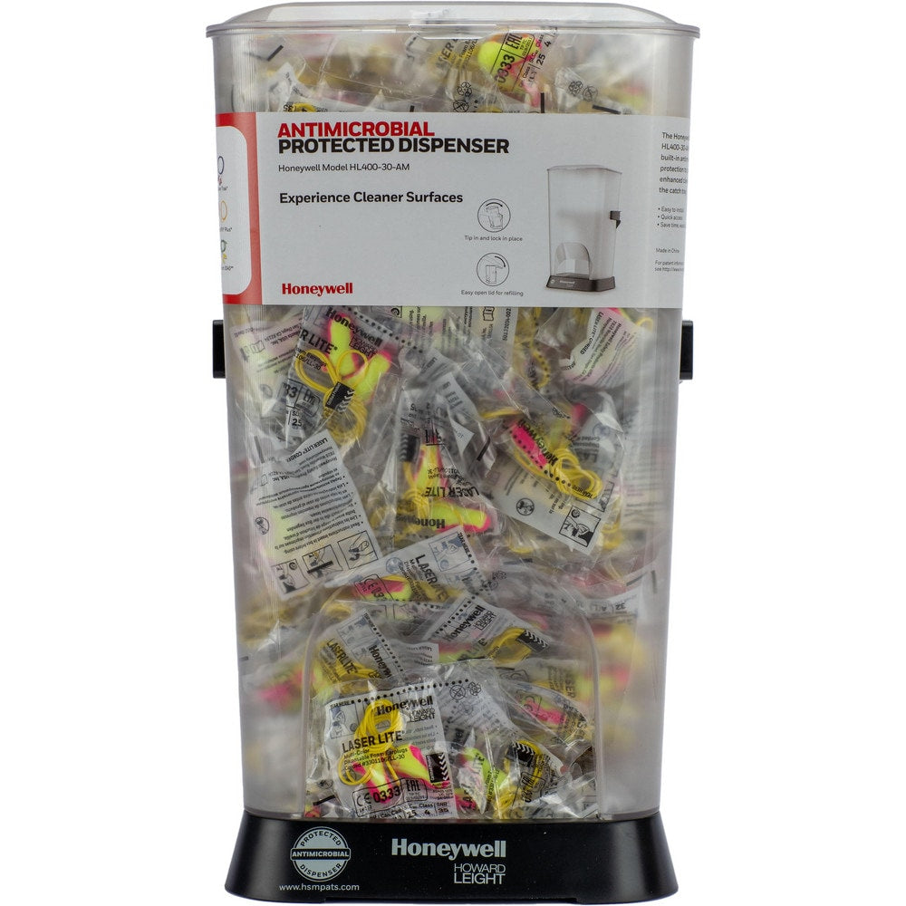 Earplug Dispensers: Catch Tray, Hinged Lid Lid, Tabletop or Wall Mount Mount