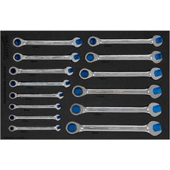Combination Wrench Set: 14 Pc, Metric
