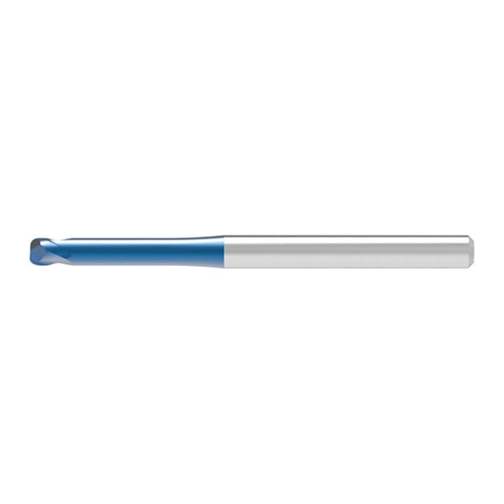 Corner Radius End Mill: 3.00 mm Dia, 2.00 mm LOC, 0.50 mm Radius, 2 Flute, Solid Carbide