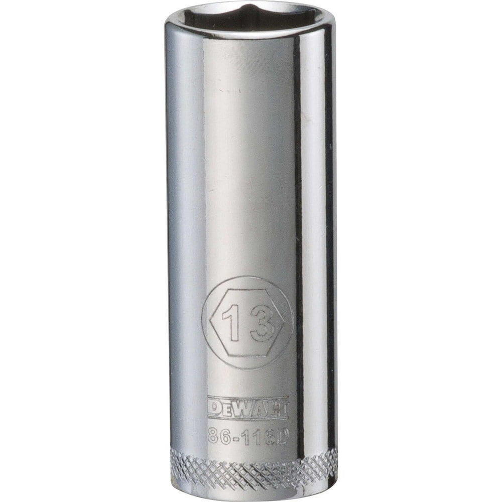 Deep Hand Socket: 1/4" Drive, 13.00 mm Socket, 6-Point