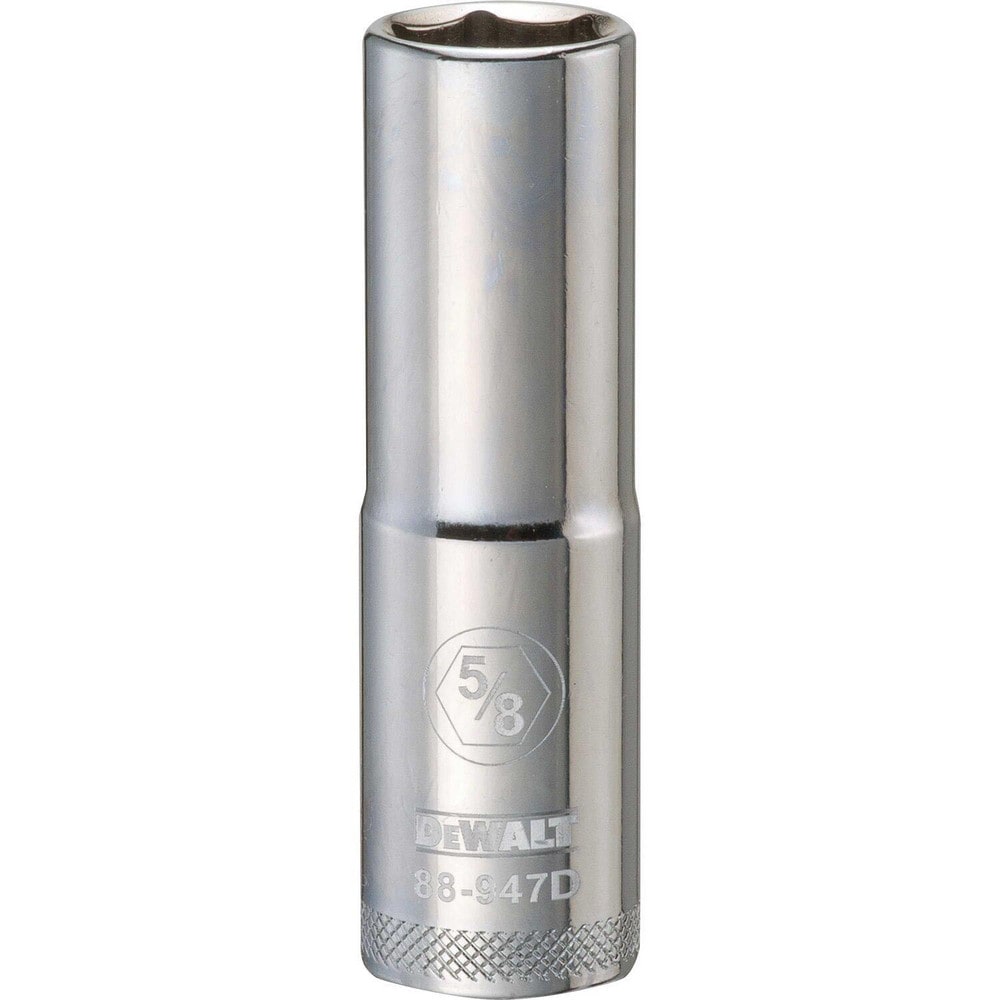 Deep Hand Socket: 1/2" Drive, 5/8" Socket, 6-Point