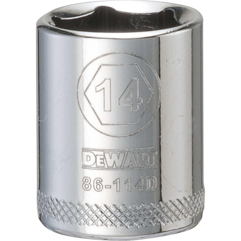 Standard Hand Socket: 1/4" Drive, 14.00 mm Socket, 6-Point