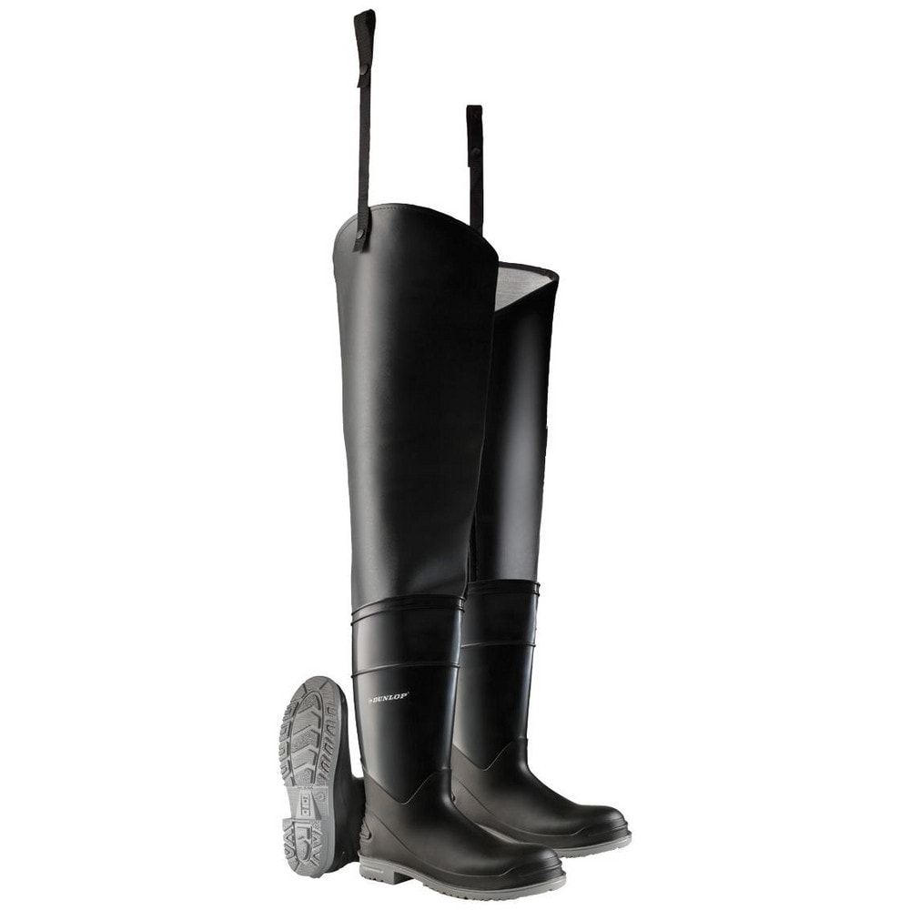 Hip & Chest Wader: Wader, Black, PVC, Size 10