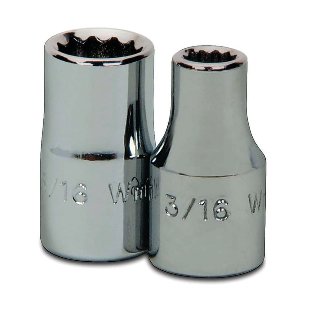 Standard Hand Socket: 1/4" Drive, 3/16" Socket, 12-Point