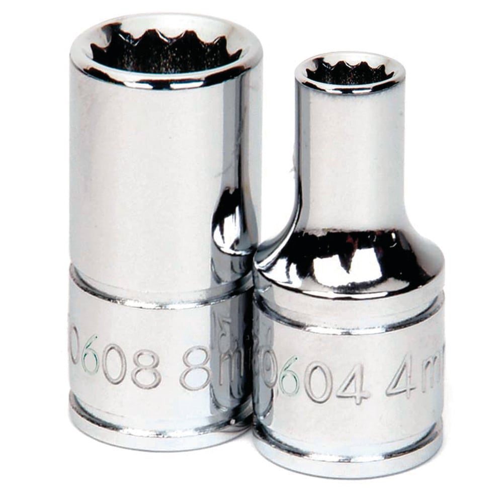 Standard Hand Socket: 1/4" Drive, 14.00 mm Socket, 12-Point