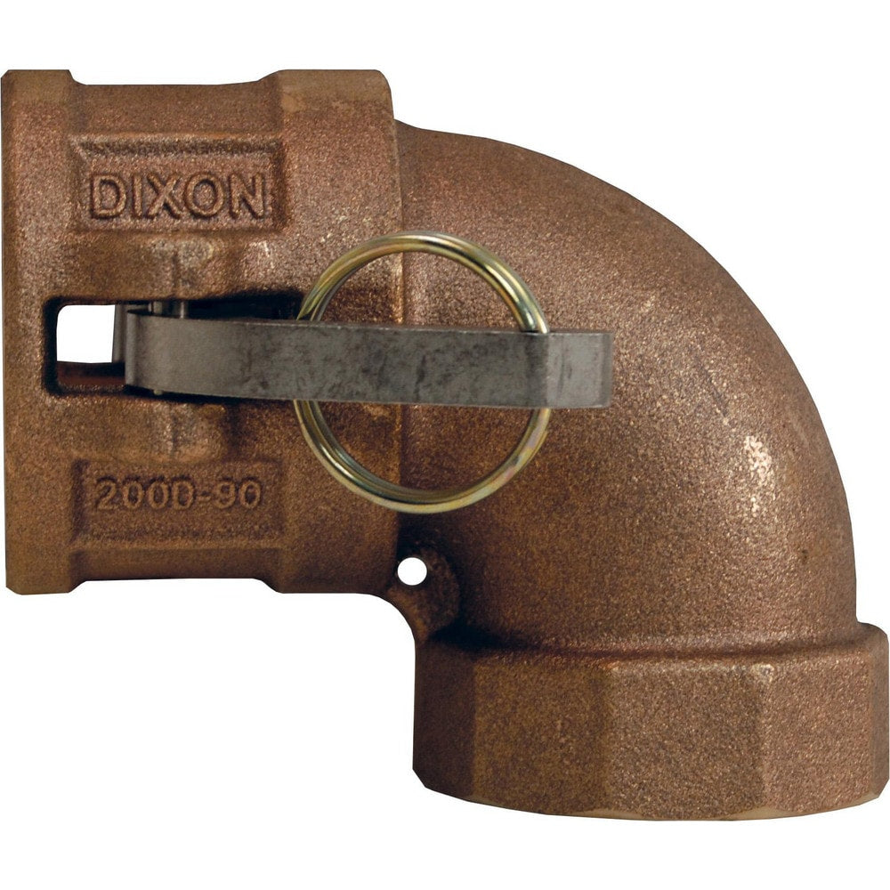 Suction & Discharge Hose Couplings; Type: Type D Elbow; Coupling Type: Cam & Groove; Coupling Descriptor: Coupler x 90° FNPT; Material: Brass; Coupler Size (Fractional Inch): 1-1/4; Thread Size: 1-1/4; Hose Size: 1-1/4