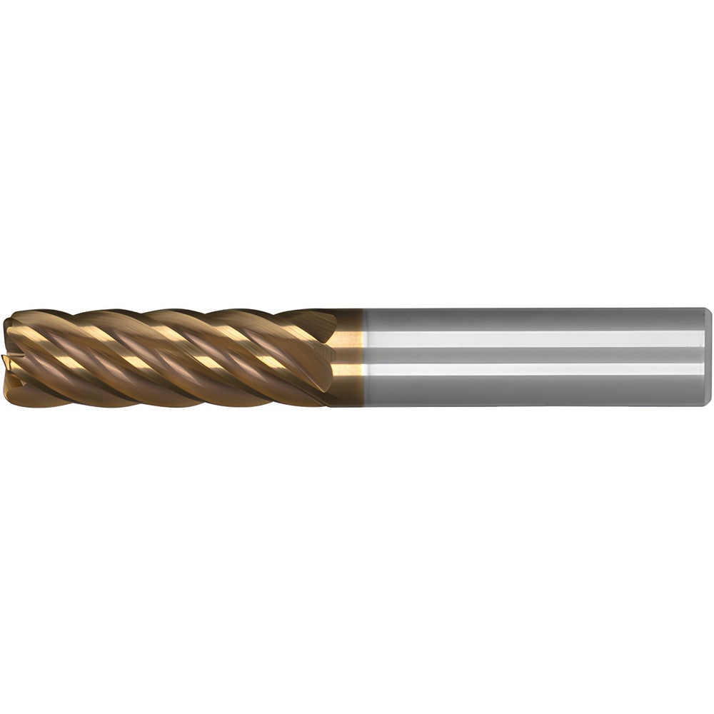 Corner Radius End Mill: 1/2" Dia, 1-1/2" LOC, 0.0600" Radius, 6 Flute, Solid Carbide