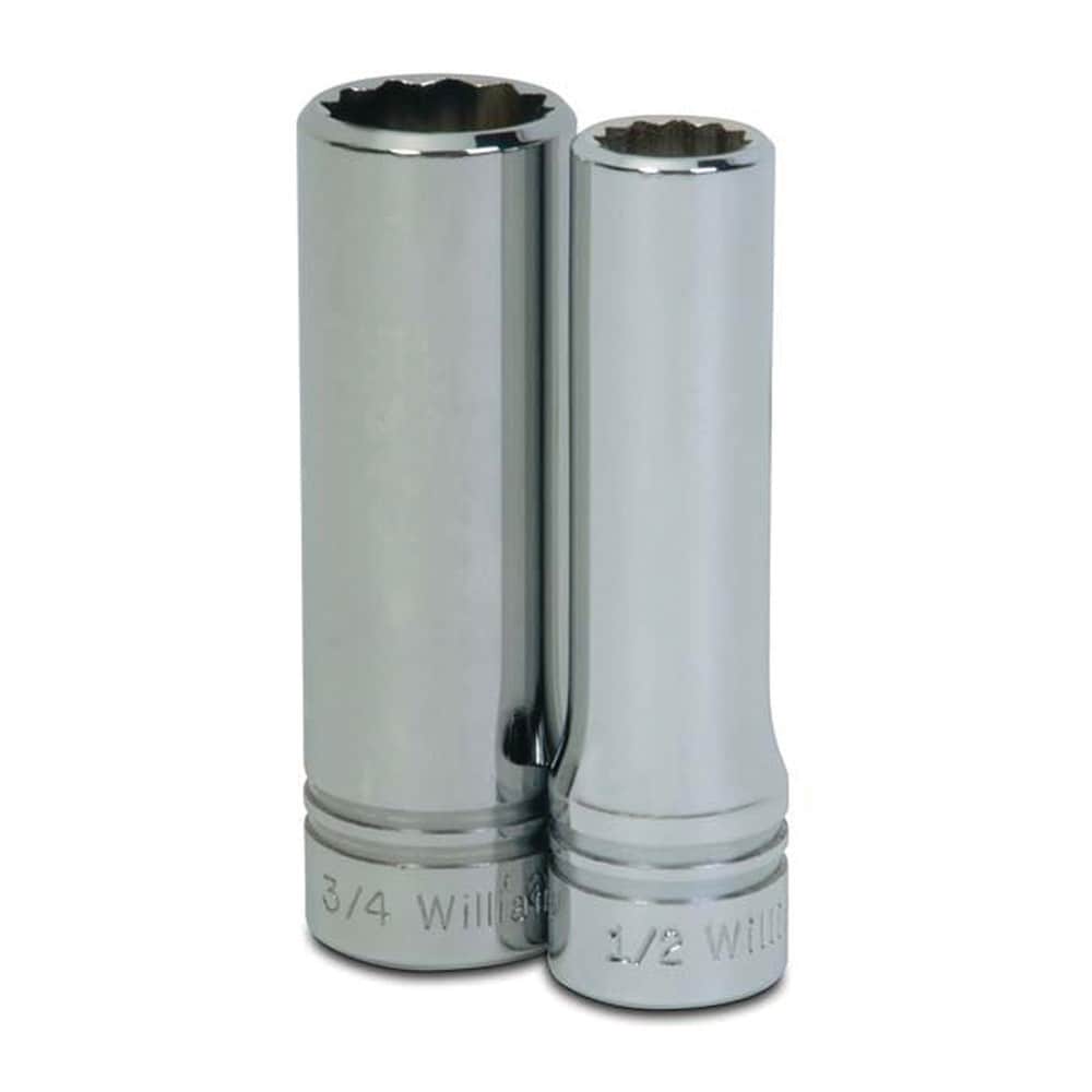 Deep Socket Hand Socket: 1/2" Drive, 1" Socket, 12-Point