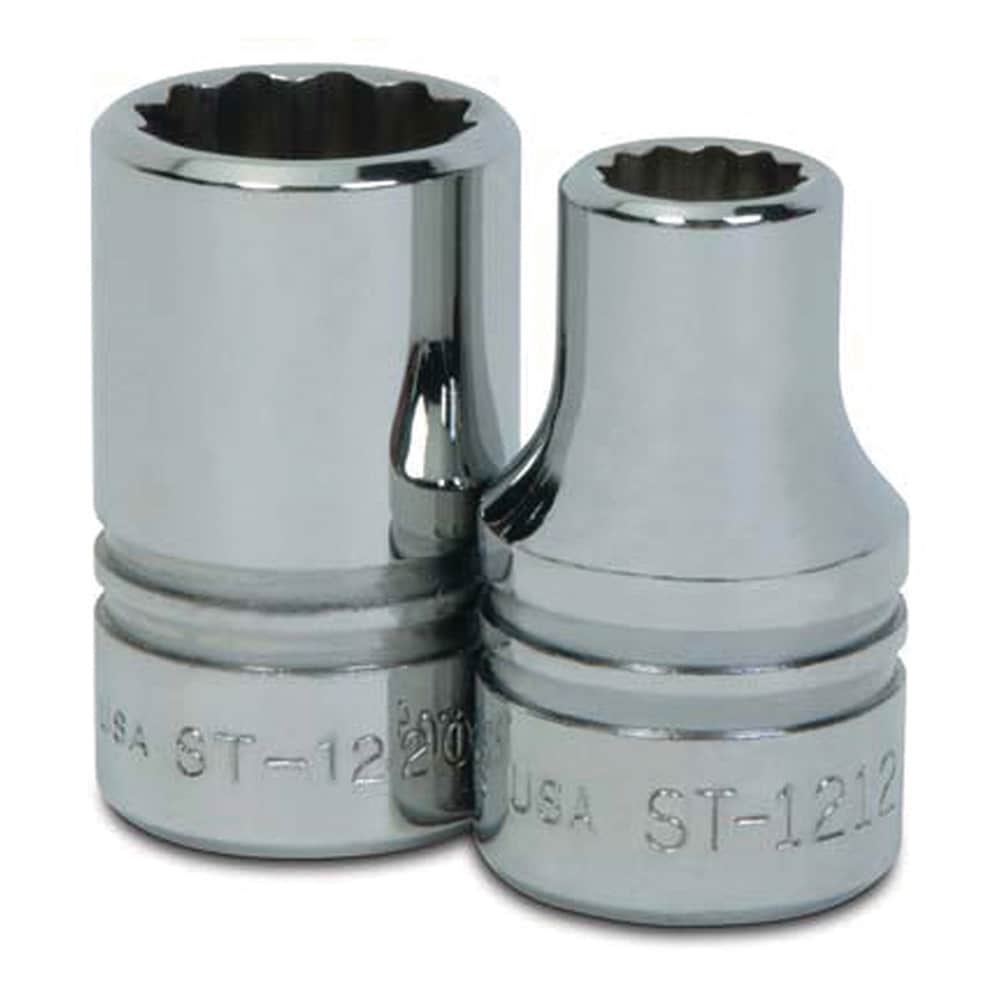 Standard Hand Socket: 1/2" Drive, 1" Socket, 12-Point