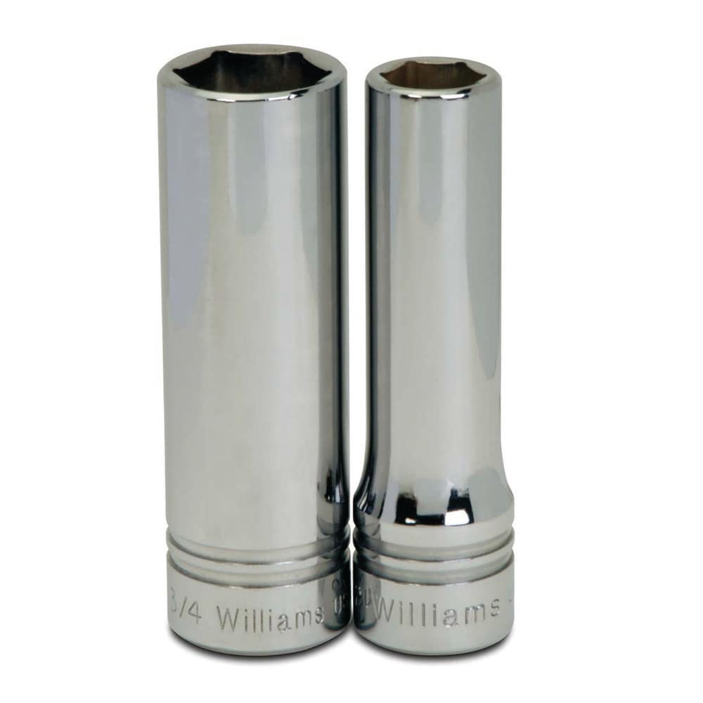 Deep Socket Hand Socket: 1/2" Drive, 1" Socket, 6-Point