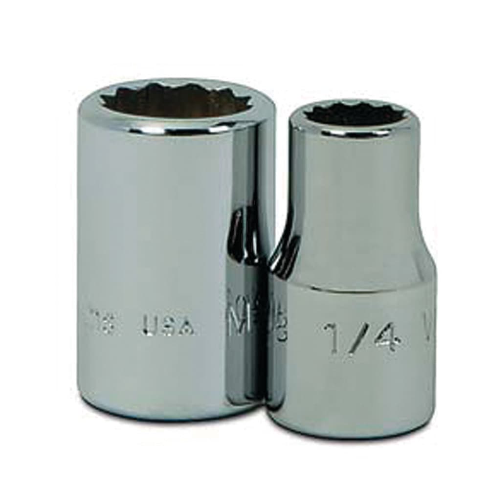 Standard Hand Socket: 1/4" Drive, 1/2" Socket, 12-Point