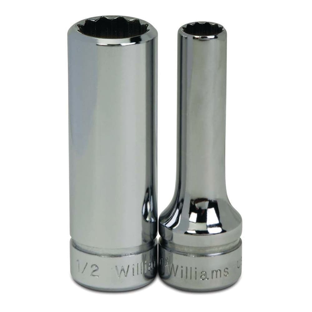Deep Socket Hand Socket: 3/8" Drive, 5/16" Socket, 12-Point