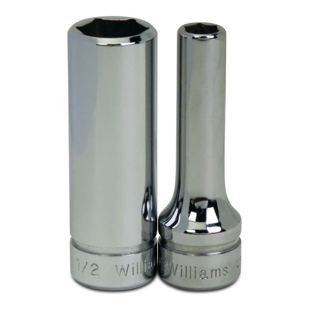 Deep Socket Hand Socket: 3/8" Drive, 12.00 mm Socket, 6-Point
