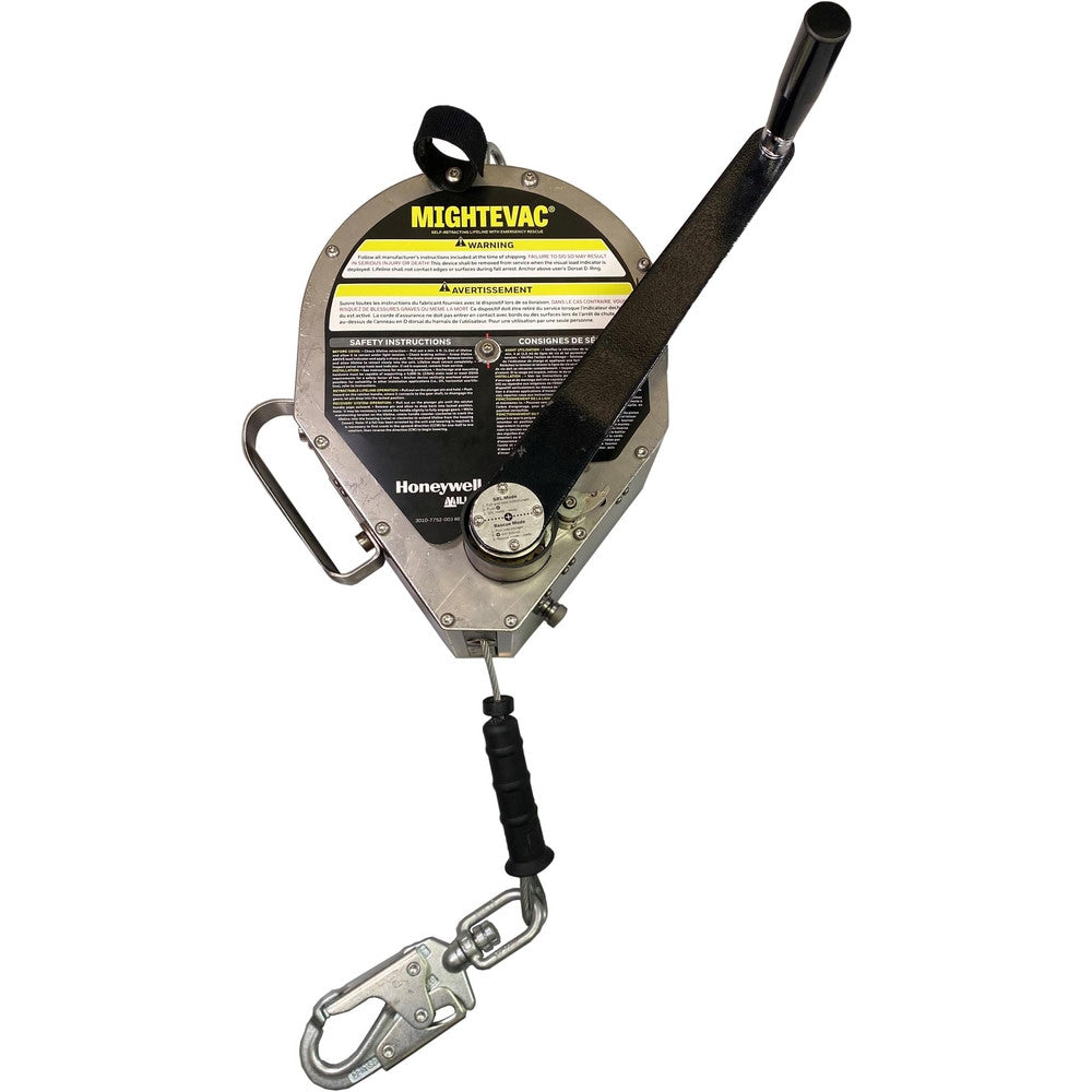 Self-Retracting Lifeline: 310 lb Capacity, 130.00' Lifeline, Carabiner