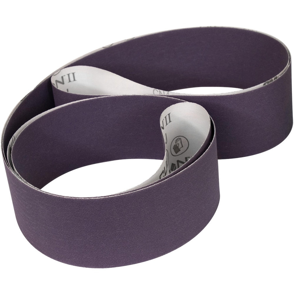 Abrasive Belt: 2" Wide, 72" OAL, 80+ Grit, Ceramic
