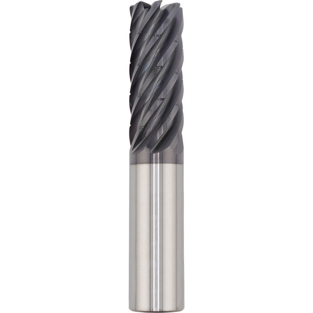 Corner Radius End Mill: 25.00 mm Dia, 63.00 mm LOC, 3.00 mm Radius, 7 Flute, Solid Carbide