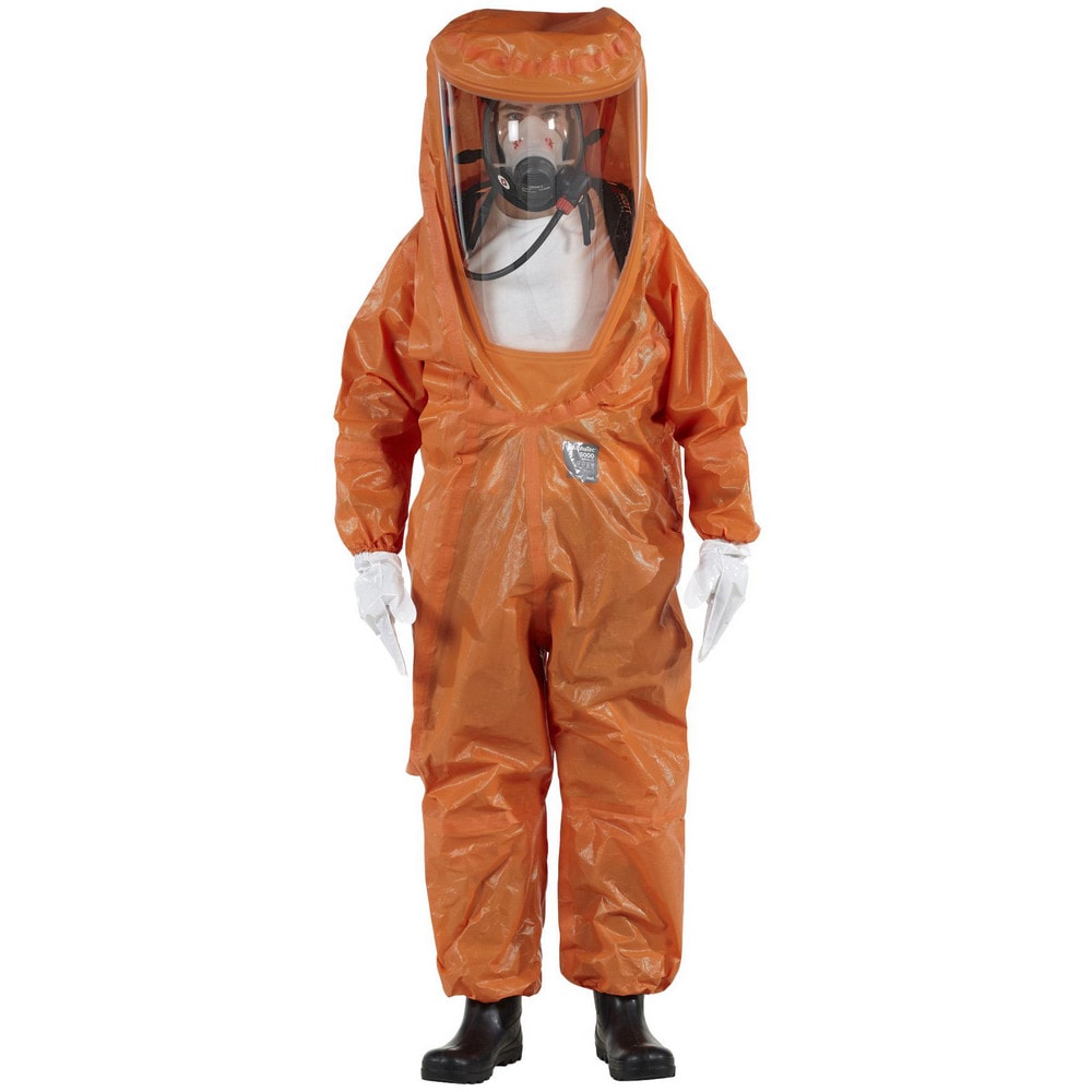 Encapsulated Suits: Medium, Orange, Multi-Layer Non-Woven Barrier Laminate Fabric, N/AClosure, Taped & Welt, Yes