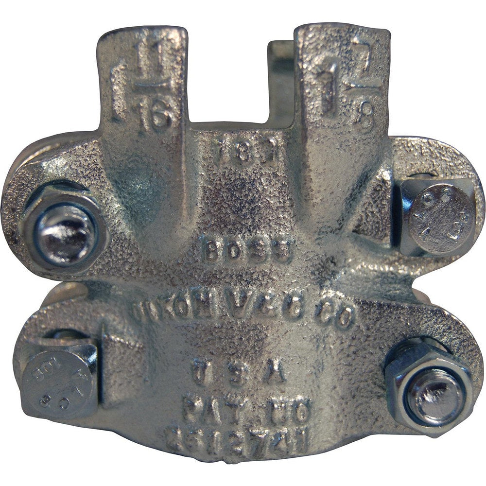 Ground Joint Hose Couplings; Thread Type: Non-Threaded; Type: 4-Bolt Clamp; Material: Plated Iron; Size: 3 in; Style: 4-Bolt Clamp