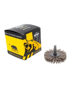 2″ Diameter × 1/2″ Width, 120 Grit, Aluminum Oxide, 0.040″ Crimped Bristle, Wheel Brush