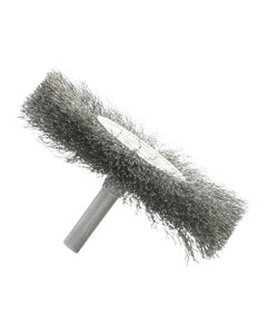 2″ Diameter × 0.312″ Width, Stainless Steel, 0.010″ Crimped Bristle, Wheel Brush