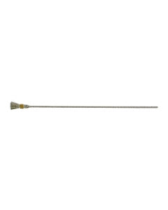 1/4″ Diameter × 0.112″ Shank Diameter × 1/2″ Trim Length, 0.004″ Crimped Bristle, Stainless Steel, Cut For Power Brush