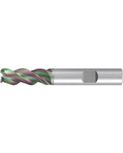 Corner Radius End Mill; 10 mm Dia. × 22 mm LOC × 10 mm Shank Dia. × 72 mm OAL ; 3 FL ; Carbide ; GLT ; Series 2547K
