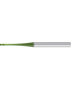 Torus End Mill; 1 mm Dia. × 1 mm LOC × 4 mm Shank Dia. × 60 mm OAL ; 2 FL ; Carbide ; AlCr ; 0.2 mm R ; Series Micro
