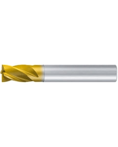 Square End Mill; 5/8″ Dia. × 7/8″ LOC × 5/8″ Shank Dia. × 3″ OAL ; 4 FL ; Carbide ; TiAlN+TiN ; 0.008″ R