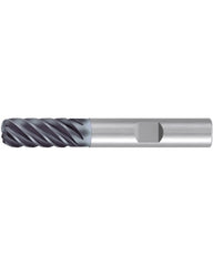 Corner Radius End Mill; 3/4″ Dia. × 1-1/2″ LOC × 3/4″ Shank Dia. × 4″ OAL ; 6 FL ; Carbide ; AlCr ; 0.12″ R