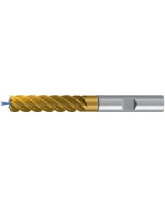 Square End Mill; 1/4″ Dia. × 1″ LOC × 1/4″ Shank Dia. × 2-3/4″ OAL ; 4 FL ; Carbide ; TiAlN+TiN ; 0.01″ R ; Series 3913TZ