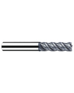 2 mm Cutting Dia. × 6 mm Shank Dia. × 12 mm LOC × 63 mm OAL, 4 Flute, Carbide, Polychrom, Square Endmill, Favora