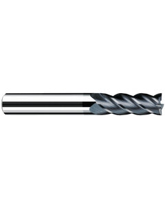1/4″ Cutting Dia. × 1/4″ Shank Dia. × 3/4″ LOC × 2-1/2″ OAL, 4 Flute, Carbide, Polychrom, Square Endmill, Favora