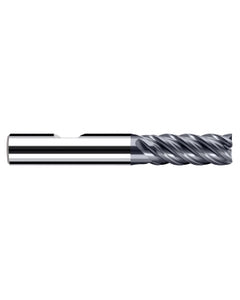 10 mm Cutting Dia. × 10 mm Shank Dia. × 23 mm LOC × 72 mm OAL, 5 Flute, Carbide, Polychrom, Square Endmill, E-Cut