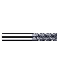1/4″ Cutting Dia. × 1/4″ Shank Dia. × 1/2″ LOC × 2-1/4″ OAL, 4 Flute, Carbide, Polychrom, Square Endmill, E-Cut