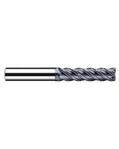 1/4″ Cutting Dia. × 1/4″ Shank Dia. × 3/4″ LOC × 2-1/2″ OAL, 4 Flute, Carbide, Polychrom, Square Endmill, E-Cut