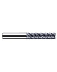 1/4″ Cutting Dia. × 1/4″ Shank Dia. × 3/4″ LOC × 2-1/2″ OAL, 5 Flute, Carbide, Polychrom, Square Endmill, E-Cut