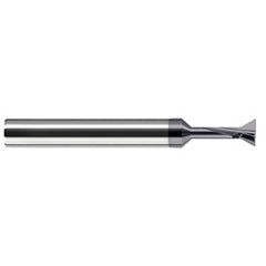 Keyseat Cutter, 3/8″ Dia. × 3/8″ Shank Dia. × 0.105″ CW × 2-1/2″ OAL, 3 Teeth, 90 Degrees, Carbide, Round Shank, AlTiN, Specialty Profiles