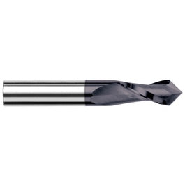 0.04″ Dia. × 1/8″ LOC × 1/8″ Shank Size × 1-1/2″ OAL, 90 Degrees, Carbide, AlTiN, Drill/End Mills