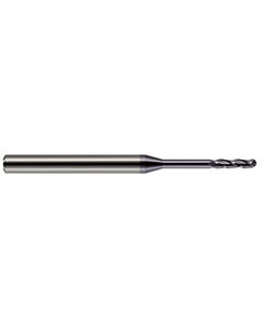 1/32″ Dia. × 0.155″ LOC × 1/8″ Shank Size × 2-1/2″ OAL, 3 Flute, Carbide, TiAlN, Ballnose Endmill
