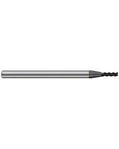 9/64″ Cutting Dia. × 3/16″ Shank Size × 0.425″ LOC × 2″ OAL, 4 Flute, Carbide, AlTiN Nano, 0.02″ Corner Radius End Mill