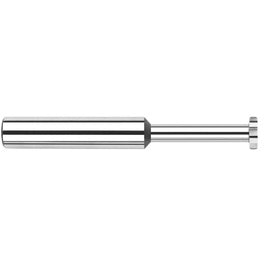 Keyseat Cutter, 1/2″ Dia. × 1/2″ Shank Dia. × 1/8″ CW × 3″ OAL, 8 Teeth, Carbide, Round Shank, Uncoated, Specialty Profiles