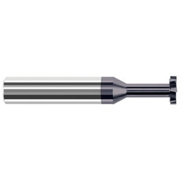 Keyseat Cutter, 5/32″ Dia. × 3/16″ Shank Dia. × 1/32″ CW × 2″ OAL, 6 Teeth, Carbide, Round Shank, AlTiN, Specialty Profiles