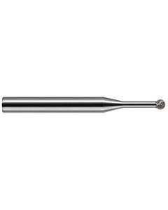 1/8″ Dia. × 0.107″ LOC × 1/8″ Shank Size × 1-1/2″ OAL, Flute, Carbide, Uncoated, Ballnose Endmill