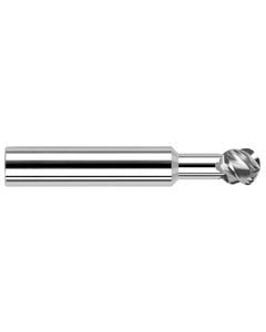 1/8″ Dia. × 0.107″ LOC × 1/8″ Shank Size × 1-1/2″ OAL, 4 Flute, Carbide, Uncoated, Ballnose Endmill