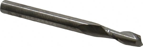 SGS - 3/16", 9/16" LOC, 3/16" Shank Diam, 2" OAL, 2 Flute, Solid Carbide Square End Mill - Single End, Uncoated, Spiral Flute, 30° Helix, Centercutting, Right Hand Cut, Right Hand Flute, Series 52 - Benchmark Tooling