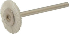 Osborn - 3/4" OD, 1/8" Shank Diam, Nylon Wheel Brush - 3/32" Face Width, 6,000 RPM - Benchmark Tooling