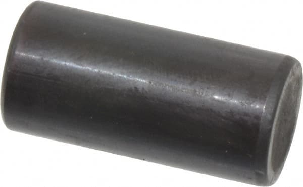 Holo-Krome - 12mm Diam x 25mm Pin Length Grade 8 Alloy Steel Standard Dowel Pin - Black Luster Finish, C 60 (Surface) & C 50-58 Hardness, 1 Beveled & 1 Rounded End - Benchmark Tooling