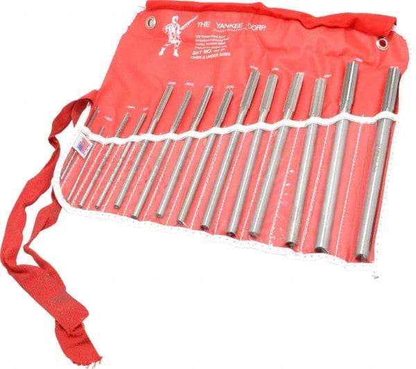 Made in USA - 0.124" to 0.501", Chucking Reamer Set - Straight Flute, Right Hand Cut, 14 Pieces - Benchmark Tooling