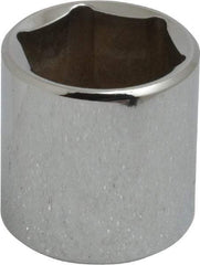 Blackhawk by Proto - 3/8" Drive, Standard Hand Socket - 6 Points, 1-13/64" OAL, Chrome Finish - Benchmark Tooling
