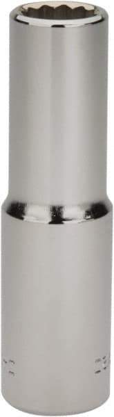 Blackhawk by Proto - 1/2", 1/2" Drive, Deep Hand Socket - 12 Points, 3-1/8" OAL, Chrome Finish - Benchmark Tooling
